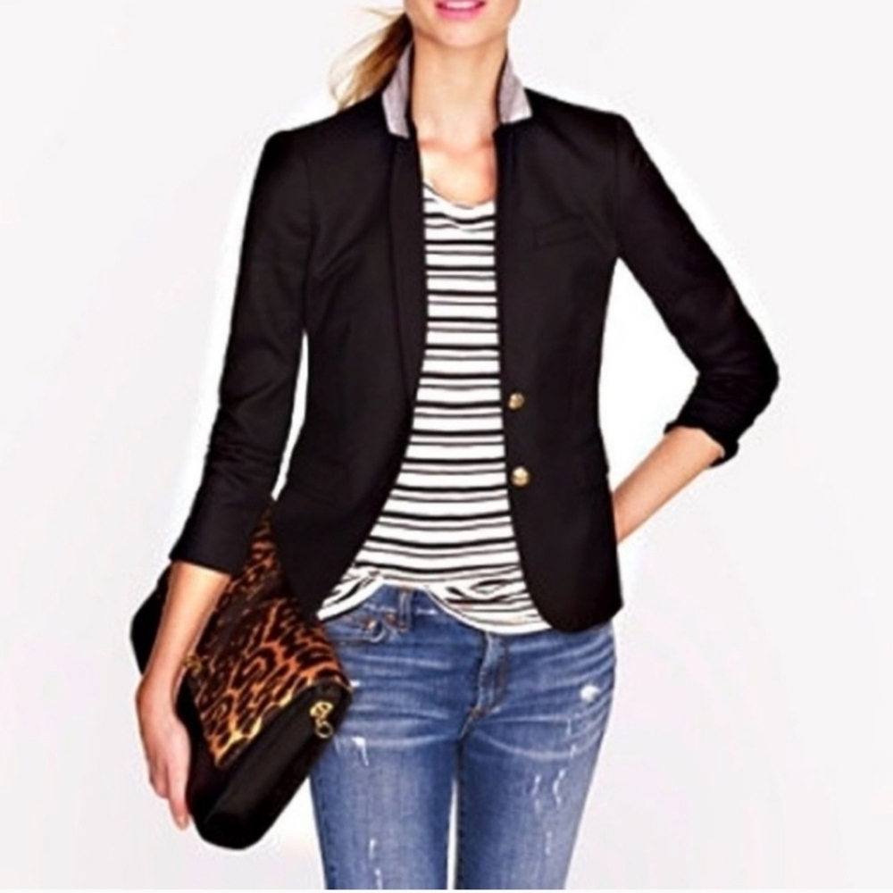 J. Crew Black Blazer with Gold Buttons